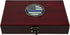 Military Gift Shop Police Officer Playing Cards & Dice in Wooden Keepsake Box - Thin Blue Line Flag