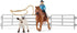Schleich Farm World Rodeo Roping Playset - Cowgirl Rider Figurine with Cow, Pen, Rope, 9-Piece Toy