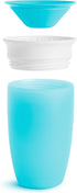Munchkin Sippy Cups for Toddlers 1-3, 10 Ounce, Spill Proof Miracle 360 Cup, 2 Pack, Blue/Purple