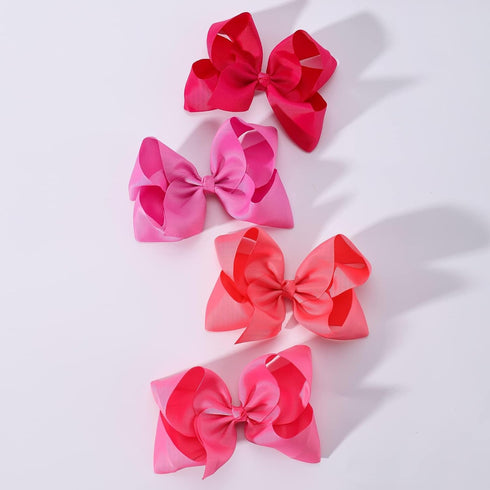 30PCS Big 6 Inch Grosgrain Ribbon Hair Bows for Girls, Toddler Hair Accessories with Alligator Clips