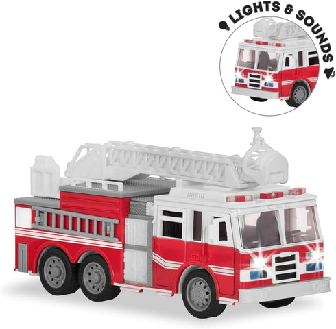Driven by Battat Micro 1:24 Scale Fire Truck with Lights, Sounds & More for Boys & Girls Age 3+