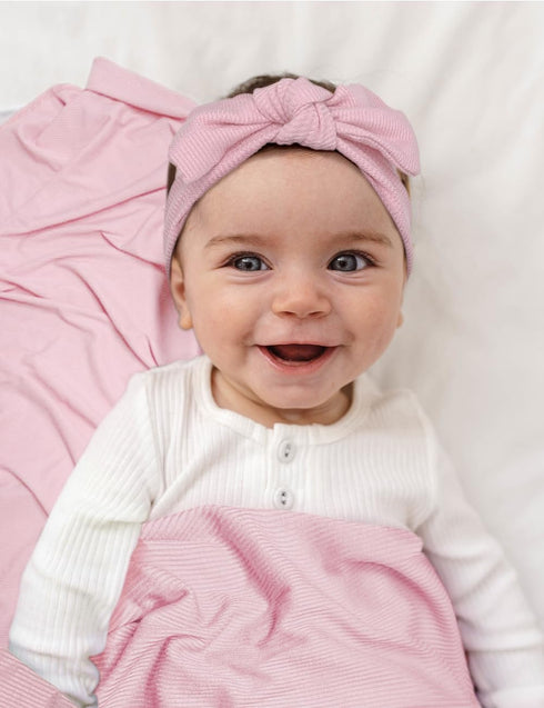 Set, Stretchy Baby Swaddle Blanket and Headband Newborn Receiving Blankets with Matching Hat for Nursery Swaddle Wrap