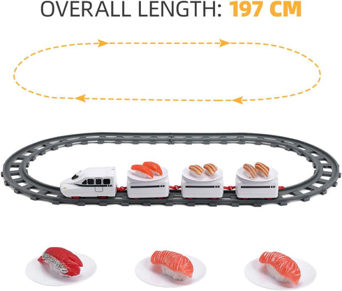 Playset, Toys: Plastic for Dining Table, Interactive Rotating Railway Electric Track for Under Christmas Tree - Perfect
