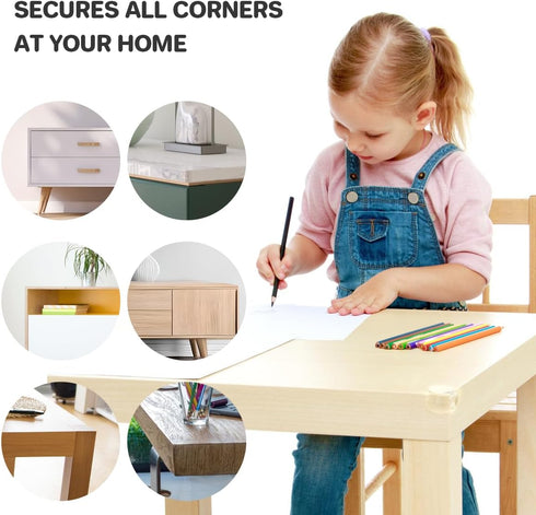 30 Pack Clear Baby Corner Protectors, L-Shaped & Spherical Furniture Edge Guards for Baby Proofing Soft PVC Table