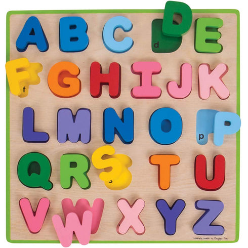 Bigjigs Toys Chunky Alphabet Puzzle, Educational Jigsaw