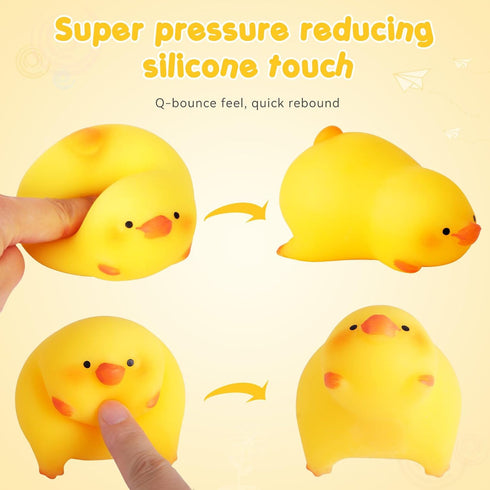 AiSiXin Duck Squishy Stress Balls for Kids and Adults, Dough Ball,Squishy Toys, Squeeze Sensory Toys, Animal Squeeze