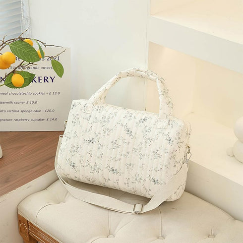 Mommy Diaper Tote Bag Organizer Handbag Floral Bag Nappy Boston Storage Duffle Quilted Infant Carriages for Women