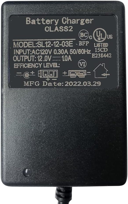 FLHFULIHUA12 Volt Charger for Kids Ride On Car Toys12v Battery Charger for Yamaha Raptor 700R Toyota FJ Cruiser Dumar MegaTredz Motion Trendz Power Supply Adapter for Children Electric Wheels Cars