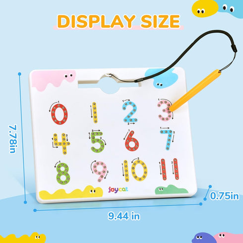 2-in-1 1-20 3-5 JoyCat Double-Sided Magnetic Number Tracing Board - Numbers Writing Toys for Toddlers & Kids, Preschool