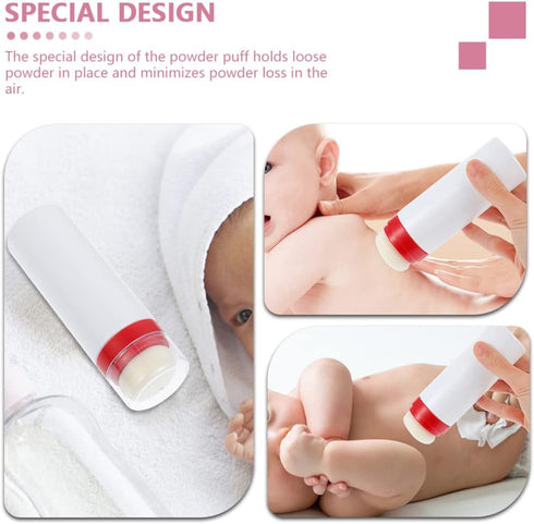 PAREKS 2Pcs Container/1202 Baby Powder Baby Powder Empty Loose Powder Dispenser Bottle, Portable Baby Talcum Powder