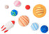 LEGAMI Solar System Set of 9 Erasers, Rocket Shaped, Planets and Sun, 0.8 x 3.5 cm for Precision Erasing