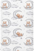 XLIANBIN Teddy Bears Fitted Crib Sheets Watercolor Moon Star Clouds Grey Soft and