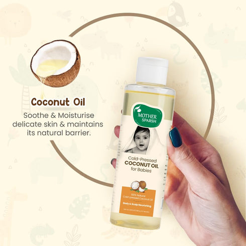 Mother Sparsh Gentle & Nourishing Coconut Oil for Babies - Cold Pressed