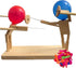 gzrnje Balloon Bamboo Man Battle,2024 New Pop Wooden Fencing Puppets,Fun Wooden Bots Battle