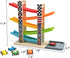 1 2 3 Set 5/7 Racer-5 WOOD CITY Toddler Toys for Years Old, Wooden Car Ramp Racer Toy Vehicle with Mini Cars & Race