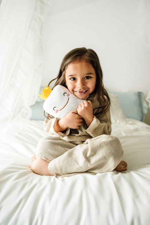 6" Tooth Fairy Pillow with Back Pocket, Soft Plush Stuffed Animal Toy for Kids, Squishable Holder