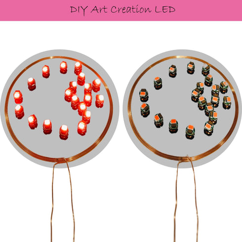 BTBEMO 80mm 20Pcs Mini LED Lights Long Distance Coil Induction Light and Colorful High Brightness Induction Lights