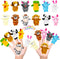 12 Animals Finger Puppets Set - Educational Pretend Play Toys for Kids Ages 3+ Easter Hunt Filler