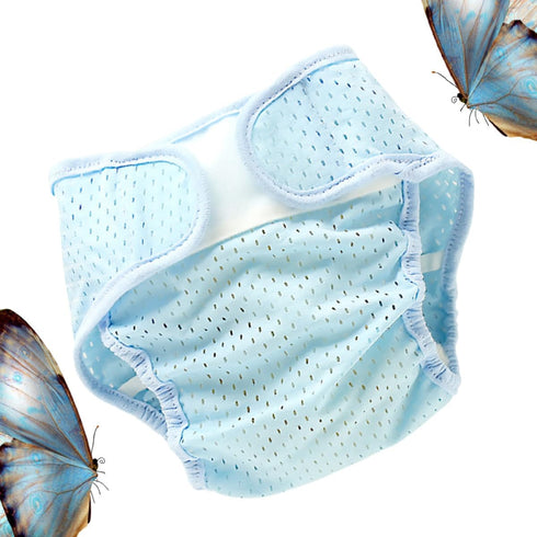 Summer Outanaya Breathable Ice Silk Diaper Cover, Cool Stretchable Cloth Diaper with High Elasticity, Lightweight Mesh
