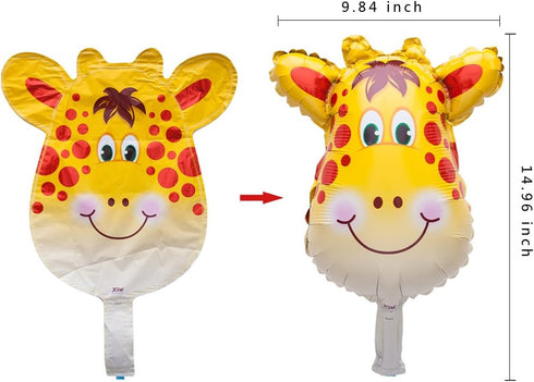 SUN-E 12PCS Mini Animals Balloons Jungle Safari Theme Birthday Party Decorations for Kids