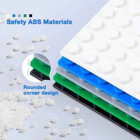 10 Packs 10" 10 MANNIDOO Peel-and-Stick Baseplates, x Classic Adhesive Building Base Plates for Walls and Tables