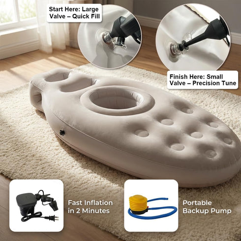 EasTeebw Tummy Inflatable Nest Pregnancy Pillow with Belly Hole, Belly Mattress for Pregnancy Pillow Stomach