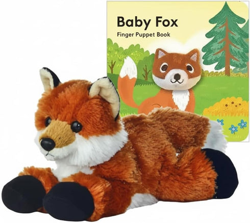 Aurora Mini Flopsi Foxxie 8"" Stuffed Animal & Finger Puppet Storybook Soft,