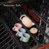 Set 1-3, 12 Ginbear Silicone Play Kitchen Tea with Washable Cloth Napkin for Little Girl Toddlers Non-Toxic Unbreakable