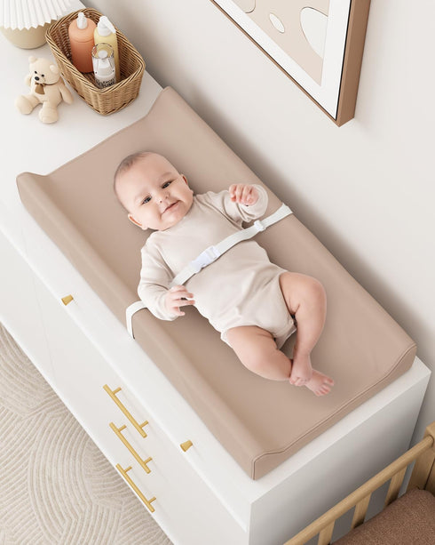 Cozy YACODAVO Wipeable Baby Changing Pad for Dresser and Table, Diaper Changing Pad with Waterproof & Wipe-Clean