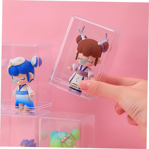 Abaodam 6pcs Box Display Box Plastic Container Mini Containers Toy Container Toy Baby Doll Acrylic Display Case Figurine Display Case Mini Doll Case Show Case Puppet The Pet Favorite Box