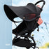 SOONHUA Stroller Sun Cover, Waterproof Umbrella for Stroller, Breathable Toddler Blackout Blind with Adjustable Strap