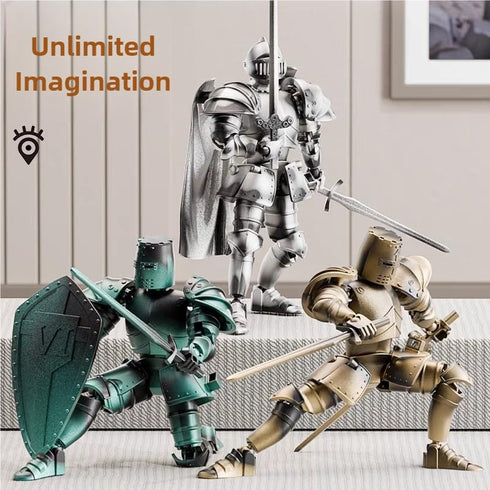 Osmanthus bloom T13,Dummy 13 Medieval Action Figures,Knight Armor Action Figure,Multi-Jointed Movable Robot Mannequin