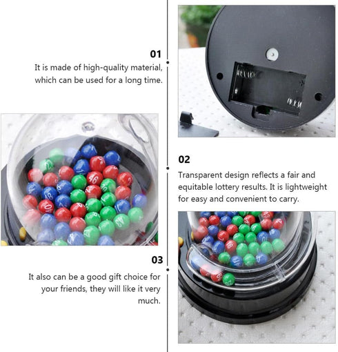 Plastic Mini Bingo Game Machine TOYANDONA: Electric Shake Lucky Ball Machine for Parties