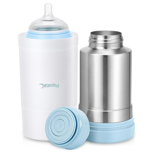 Papablic Portable Travel Baby Bottle Warmer Plus, 18 oz Large Capacity Stainless