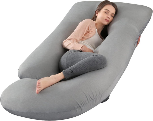 BATTOP Pregnancy Pillows for Sleeping,Full Body Maternity Pillow with Cooling Cover,Support for