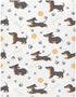 KICPOAY 39 27 Fitted Crib Sheets Dachshund with Dog Paws Stretchy Portable Playard Sheets for Baby Toddler, Breathable