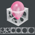 11 Holes Balloon Sizer Cube Box, Catcan 2-10 Inch Collapsible Plastic Balloon Size Measurement Tool for Party Balloon