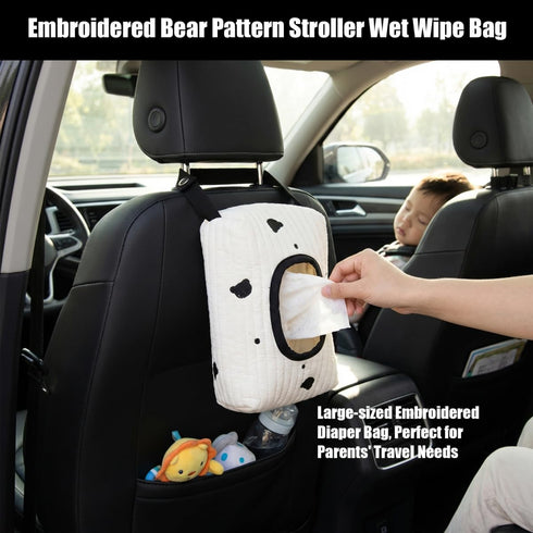 Yxmeiguo Diaper and Wipes Pouch, Diaper Bag Organizer with Handle for Baby Stroller, Washable Wipes Pouch, Reusable