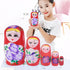 TOYANDONA Russian Nesting Dolls for Kids, Wood Matryoshka Doll Stacking Nested Set Handmade Girl-Pattern Nesting Dolls Toys for Christmas Mothers Day Birthday Gifts (Pack of 5)