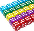50 Pack 14MM 6 Sided Dice Set - Translucent Colors Dice with Black Pouch for Board Game