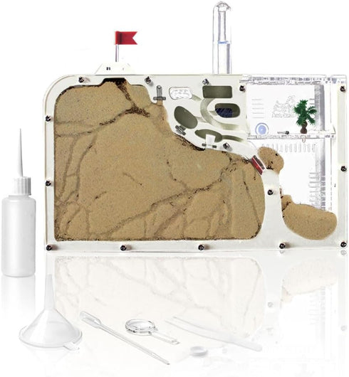Ant Farm Castle - Ant Farms with Yellow Sand and Tool Kit, Ant Colony Observation Kit for Kids, Educational Science Kit