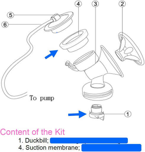 Maymom Replacement Parts for Avent Comfort Pump, Valve, Diaphragm for Electric Pumps