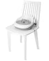 Sleek Grey/White Booster Seat for Dining Tables