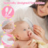 Little Angel Sets, Baby Hair Brush and Comb New Born Baby Hair Brushes, Perfect Baby Registry Gift for Newborns(Pink)