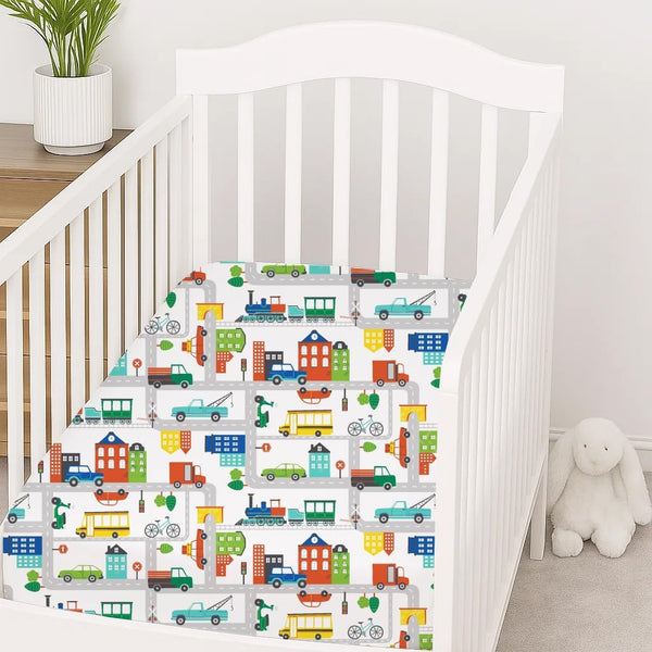 Mattress-Homes Mini Crib Sheets Set of 2, 24x38 Fitted Sheets for Mini