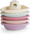 mushie Stackable Bath Boats Toy (Petal) | Floating Bathtub Toys for Baby