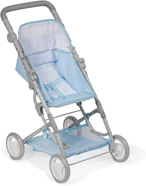 18" 3+ JC Toys - Berenguer Boutique | Fashionable Stroller with Canopy and Storage | Simple Folding |Blue Accessory