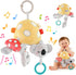 littlove 6-12 3 Musical Baby Pull Vibration Toy for Car Seat Months, Travel Sensory Toy Months, Montessori Plush Toys