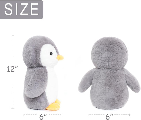 12 inches WEIGEDU King Penguin Stuffed Animals with Embroidered Eyes, Baby Penguin Plush Toys for Boy Girl Kids