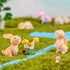 7 Pcs Rabbit Figures Miniature Figurines Collection for Kids, Animal Toys Set Cake Toppers, Christmas Birthday Gift